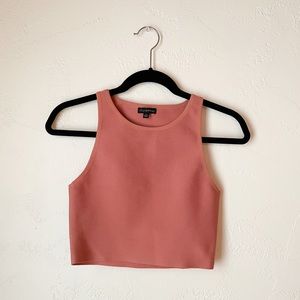 Shinestar Coral Pink Crop Top Tank Sz S